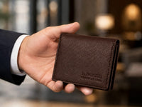 La Parazzo Premium 100% Genuine Leather Men’s Wallet – Compact Bifold Wallet with Card Slots, ID Window & Coin Pocket