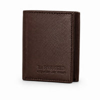 La Parazzo Premium Men’s Genuine Leather Trifold Wallet – Compact Vertical Wallet with Multiple Card Slots, Cash Compartment & Snap-Button Section