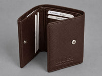 La Parazzo Premium Men’s Genuine Leather Trifold Wallet – Compact Vertical Wallet with Multiple Card Slots, Cash Compartment & Snap-Button Section