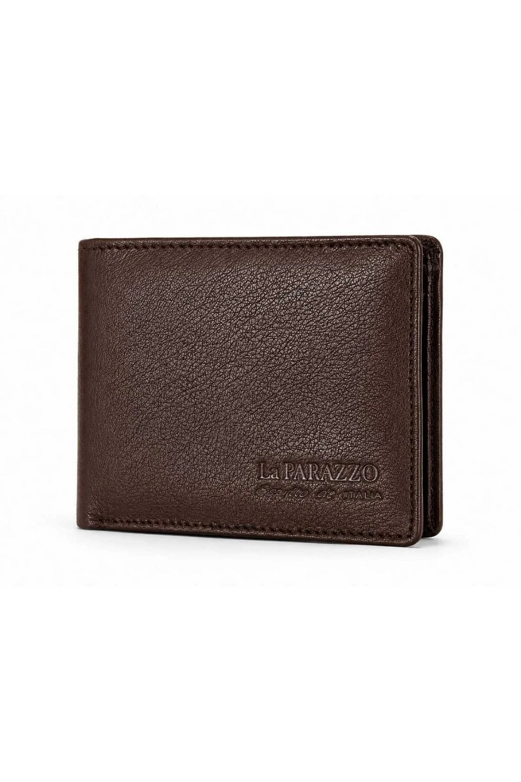 La Parazzo Premium Men’s Genuine Leather Bifold Wallet – Compact Wallet with Multiple Card Slots, ID Window & Cash Compartment