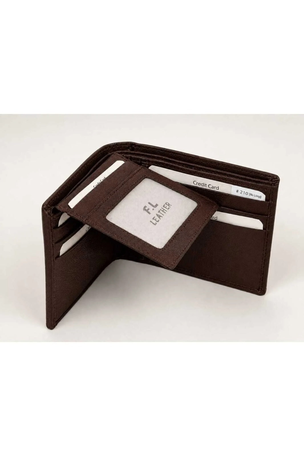 La Parazzo Premium Men’s Genuine Leather Bifold Wallet – Compact Wallet with Multiple Card Slots, ID Window & Cash Compartment