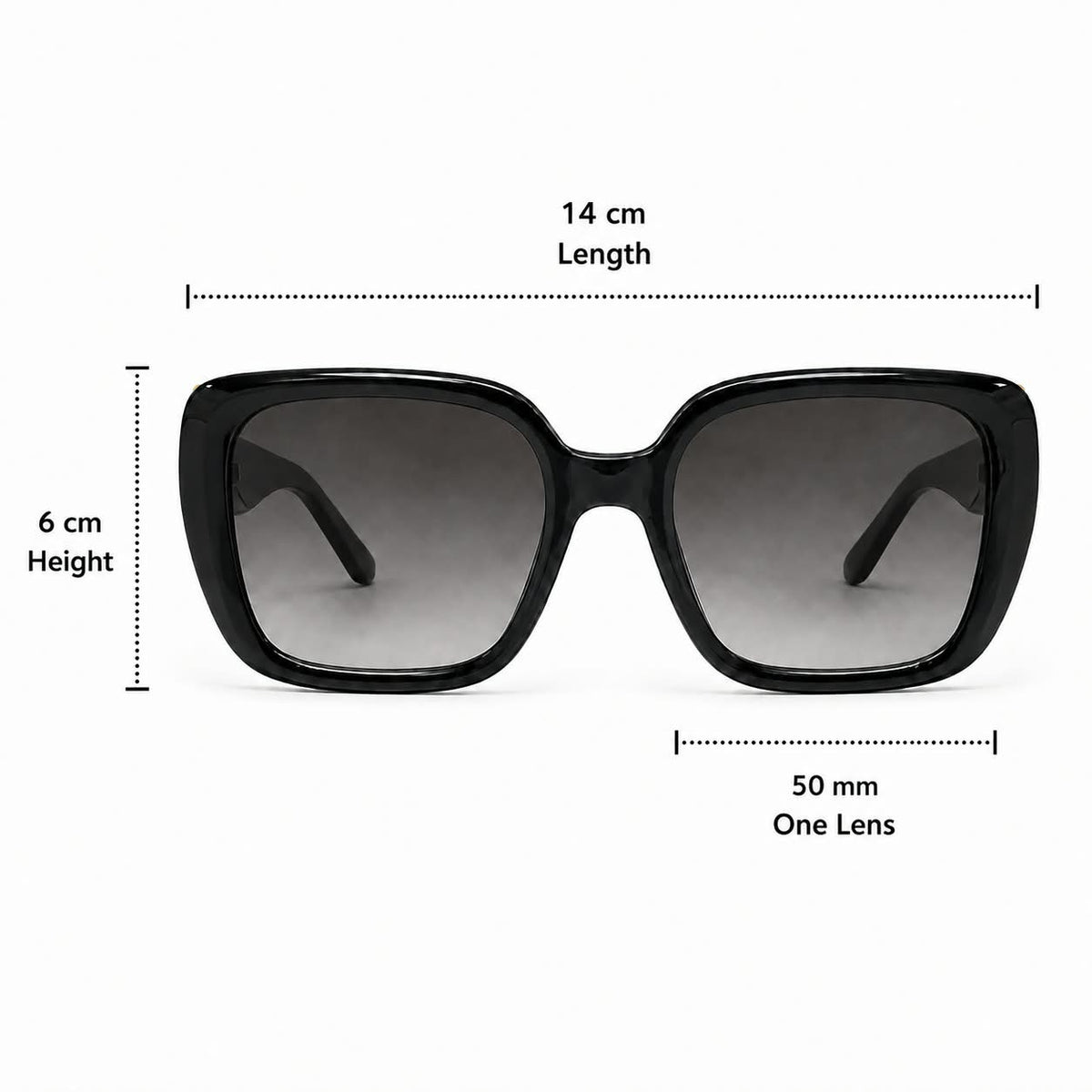 Premium Oversized Square Sunglasses for Women – Elegant Statement Frame with Gradient Lenses & Decorative Temple Detail