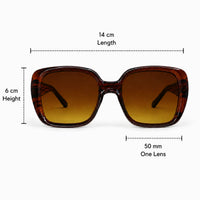 Premium Oversized Square Sunglasses for Women – Elegant Statement Frame with Gradient Lenses & Decorative Temple Detail