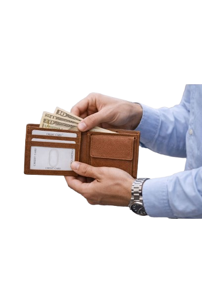 Genuine Leather Men’s Wallet – Bifold Wallet with Card Slots, Cash Compartment & Coin Pocket