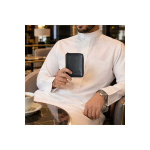 محفظة بسحّاب من الجلد الأصلي – GM-1069